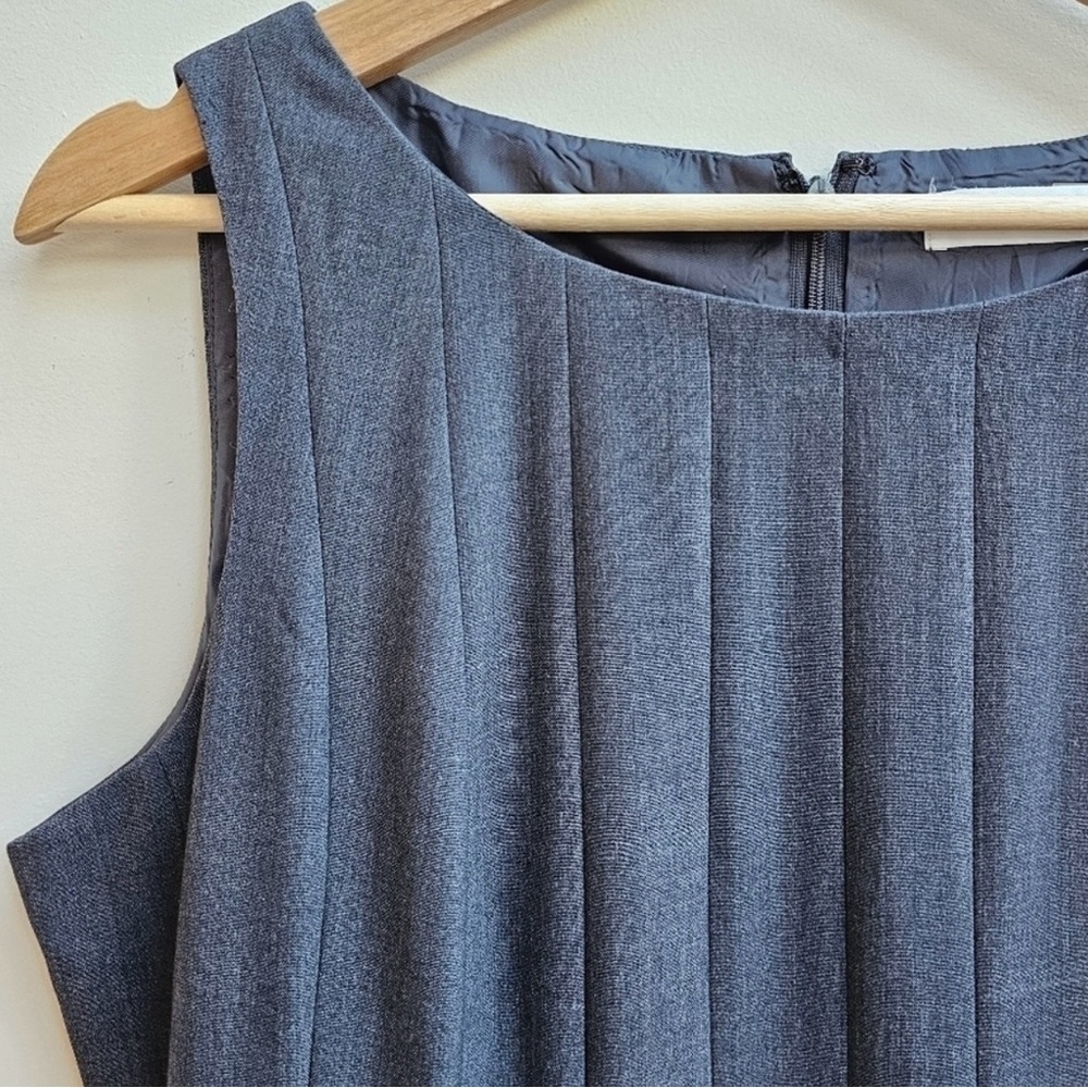 Calvin Klein Sleeveless Panel Dress, Grey, Business Casual, Size Large Petite